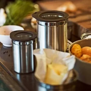 Rösle Kaffeedose Aus Edelstahl Mit Frischhaltedeckel 9