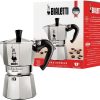 Bialetti - Moka Express: Ikonische Espressomaschine für die Herdplatte, macht echten Italienischen Kaffee, Moka-Kanne 3 Tassen (130ml), Aluminium, Silber, Alu 31