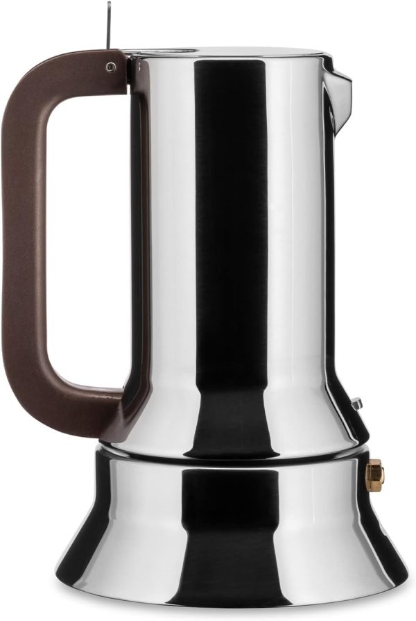 Alessi Espressomaschine 3.Tassen für Induktion Edelstahl, silber, 7 x 11.5 x 14 cm, 9090/3 1