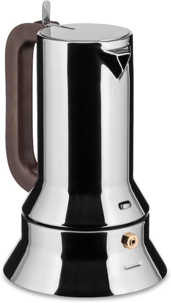 Alessi Espressomaschine 3.Tassen für Induktion Edelstahl, silber, 7 x 11.5 x 14 cm, 9090/3 2
