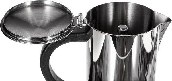 Cilio 0000342024 Espressokocher Figaro poliert, 4 Tassen, Edelstahl, silber, 10,6 x 13,4 x 20,8 cm 2