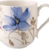 Villeroy und Boch Mariefleur Gris Kaffeebecher, 350 ml, Höhe: 9 cm, Premium Porzellan 16