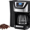 Russell Hobbs Kaffeemaschine mit Mahlwerk [Digitaler Timer, Brausekopf für optimale Extraktion&Aroma] Victory (max 12 Tassen, 1,5l Glaskanne, Mahlgradeinstellung) Filterkaffeemaschine 22000-56/RH 29