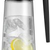 WMF Basic Wasserkaraffe mit Griff 1,5 Liter, Glaskaraffe mit Deckel 1,5 l, Silikondeckel, Closeup-Verschluss 10