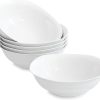 MALACASA, Serie Elisa, 6 teilig Set Porzellan 6,7" Schalen Müslischüssel Salatschüsseln Dessertschälchen für 6 Personen 20