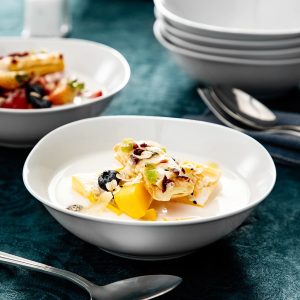 MALACASA, Serie Elisa, 6 teilig Set Porzellan 6,7" Schalen Müslischüssel Salatschüsseln Dessertschälchen für 6 Personen 16