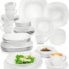 SÄNGER | Geschirrservice Bilgola in Weiß, 36-teiliges Geschirrset für 6 Personen, Teller-Set aus Porzellan, Komplettservice | PREMIUM COLLECTION 4