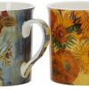 Lesser & Pavey Ceramic Mug | Van Gogh | Set of 4-12x8x9 cm Zubehör, Keramik, Mehrfarbig, 9 cm, 4 7