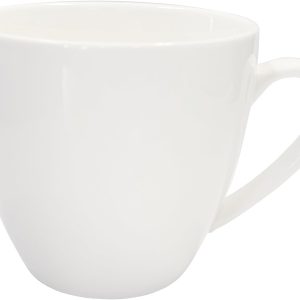LISSEK 12 Stück Kaffeetassen 200 ml mit Henkel aus Keramik Tassen für Heißgetränke Arbeit Büro 12er Set weißer Henkel weiße Serie 12