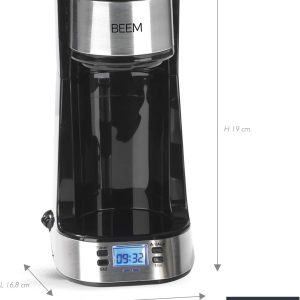 BEEM THERMO 2 GO Single Filterkaffeemaschine mit 0,4l Thermobecher | Permanentfilter | Mit 24h-Timer für einen Becher heißen Kaffee am Morgen ohne Wartezeit | 750 W 11