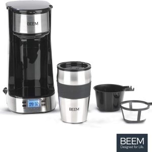 BEEM THERMO 2 GO Single Filterkaffeemaschine mit 0,4l Thermobecher | Permanentfilter | Mit 24h-Timer für einen Becher heißen Kaffee am Morgen ohne Wartezeit | 750 W 17