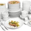 SÄNGER | Tafelservice New Port weiß, 86-teiliges Geschirrset aus Porzellan für 12 Personen, Komplettset, Teller Set in Weiß | PREMIUM COLLECTION 29