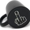 Laser Tattoo - Sag es ohne Worte - Die Kaffeetasse mit dem Mittelfinger auf der Unterseite (Schwarz/Weiss) 17