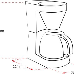 Melitta Easy – Kaffeemaschine mit abnehmbarem Schwenkfilter, Filterkaffeemaschine mit Glaskanne und Tropfstopp, für bis zu 10 Tassen Kaffee, schwarz 6