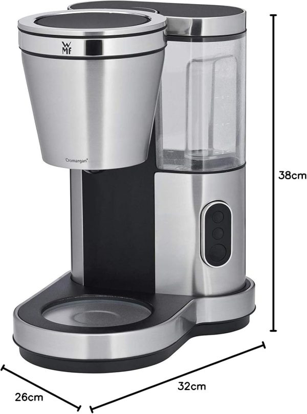 WMF Lono Aroma Filterkaffeemaschine (800 W, mit Thermoskanne, Filterkaffee, 8 Tassen, Schwenkfilter, abnehmbarer Wassertank, Abschaltautomatik) [Energieklasse B] 12
