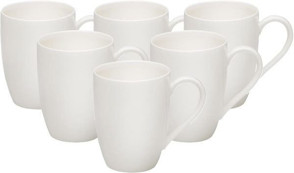 vivo by Villeroy & Boch Basic White Tassen Set, 6 Personen, spülmaschinenfest, 260ml, Kaffeebecher, Kaffeetasse, Becher, Heißgetränkebecher, Teetassen, Tassen Kaffee, Tasse, Premium Porzellan 1