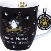 Sheepworld Tasse mit Motiv "Ohne Hund" | Porzellan, 40 cl, Sprüche-Tasse | Geschenk, Geburstag, Hundefreund | 45704 22