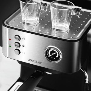 Cecotec Cumbia Power Espresso 20 Barista Aromax Kaffeemaschine. Leistung 2900 W, 2 Heizsysteme, 20-bar-Druckpumpe, Manometer, Doppelauslassfilterhalter und 2 Filter (Professionale) 15