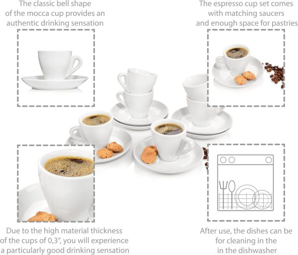 Sänger Espressotassen Set New Port 12 teilig für 6 Personen | PREMIUM COLLECTION 4