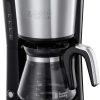 Russell Hobbs Kaffeemaschine Mini [Brausekopf für optimale Extraktion&Aroma] Compact (max 5 Tassen, 0,6l Glaskanne, inkl Permanentfilter, Warmhalteplatte) kompakte Filterkaffeemaschine klein 24210-56 34