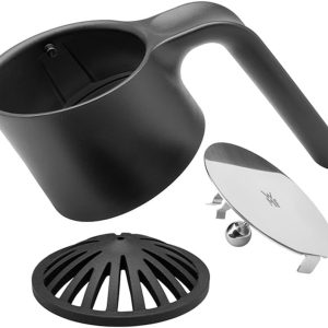 WMF Nuro Wasserkaraffe 1l, mit Griff, Höhe 29,7 cm, Glas-Karaffe, CloseUp-Verschluss, schwarz 11
