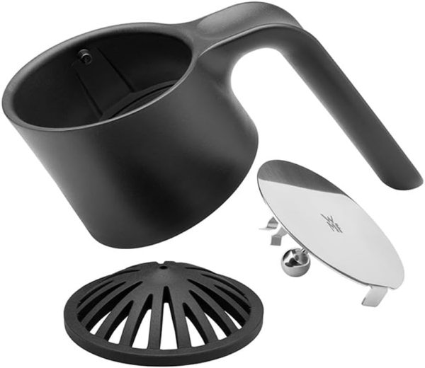 WMF Nuro Wasserkaraffe 1l, mit Griff, Höhe 29,7 cm, Glas-Karaffe, CloseUp-Verschluss, schwarz 4