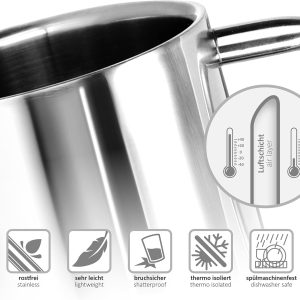 com-four® 2x Edelstahl Thermobecher - 180 ml je Becher - Isolierbecher doppelwandig - Kaffeetasse bruchsicher - Thermo-Trinkbecher - Camping Becher - Tasse - BPA-frei (180ml) 17