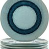 LEONARDO HOME 018544 MATERA 6er Set Teller, Keramik, blau 19