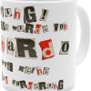 printplanet Tasse mit Namen Leonardo - Motiv Ausgeschnittene Buchstaben - Namenstasse, Kaffeebecher, Mug, Becher, Kaffeetasse - Farbe Weiß 26