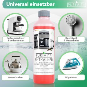 PURIVITA - Universal Entkalker Kaffeevollautomat (2x 750ml) Entkalker Kaffeemaschine für ALLE gängigen Marken - 2 Flaschen 19