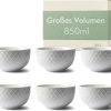 KIVY Müslischalen Keramik - 6 x 850ml - Große Bowls für Müsli & Suppen - Suppenschüssel - Bowl Schüssel Groß - Müslischüsseln - Suppenschalen Set - Schalen Set - Müsli Schüssel Keramik 20