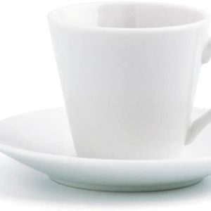 Quid Renova Set mit 6 Tassen mit Untertasse, Porzellan, 9 cl, transparent 10