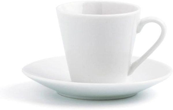 Quid Renova Set mit 6 Tassen mit Untertasse, Porzellan, 9 cl, transparent 3