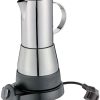 cilio Espressokocher elektrisch AIDA | für 6 Tassen Espresso (300ml) | rostfreier Edelstahl | auch für unterwegs, Camping Kaffeekocher | mit Warmhaltefunktion | 480W, Silber 19