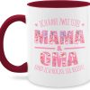 Tasse Tassen 325ml - Großmutter - Ich habe zwei Titel: Mama & Oma I Muttertag Omi - 325 ml - Bordeauxrot - geschenke bestes geschenk für granny tag kleinigkeit beste mutti mutter zum geburtstag 14