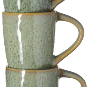LEONARDO HOME 018597 MATERA Espressotasse 90 ml grün 4er-Set, Keramik 15