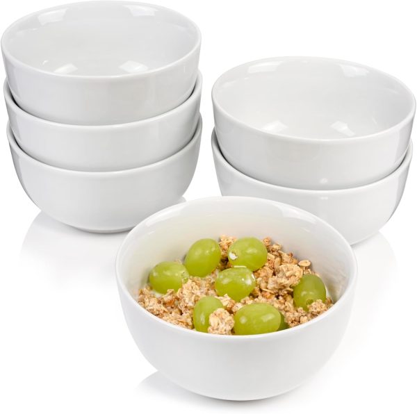 Sänger | Müslischalen New Port, 6-teiliges Müslischalen Set aus Porzellan, Müsli, Teller Tief in Weiß | 500 ml 1