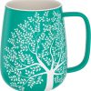 amapodo Jumbotasse - Große Tasse 600ml - XXL Tasse Groß - Grosse Kaffeetasse - Bürotasse - Kaffeepott - Geburtstag Geschenk Frauen - Kaffeebecher Porzellan - Keramik Tasse groß - Türkis 17