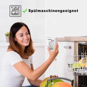 TRIOSK Pinguin Tasse Kaffee Kaputt Schlafmütze mit Spruch lustig Coffee Geschenk für Frauen Freundin Pinguinliebhaber Arbeit Büro Kollegin Weiß, Keramik 300ml 24
