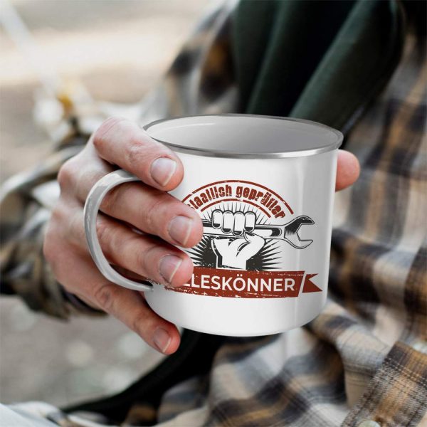 Trötsch Emaille Becher Handwerker Tasse Staatlich geprüfter Alleskönner: Kaffeetasse Teetasse Geschenkidee Geschenk Tasse Emaillebecher Zubehör – 9. November 2020 4