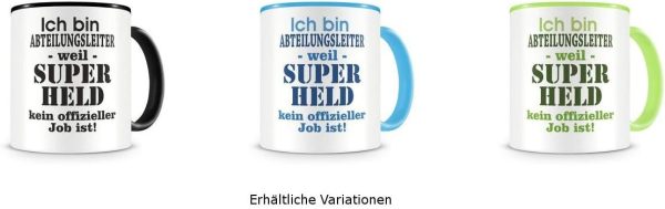 Samunshi® Abteilungsleiter Tasse mit Spruch Geschenk für Abteilungsleiter Mann Frau Kaffeetasse groß Lustige Tassen zum Geburtstag grün 300ml 3