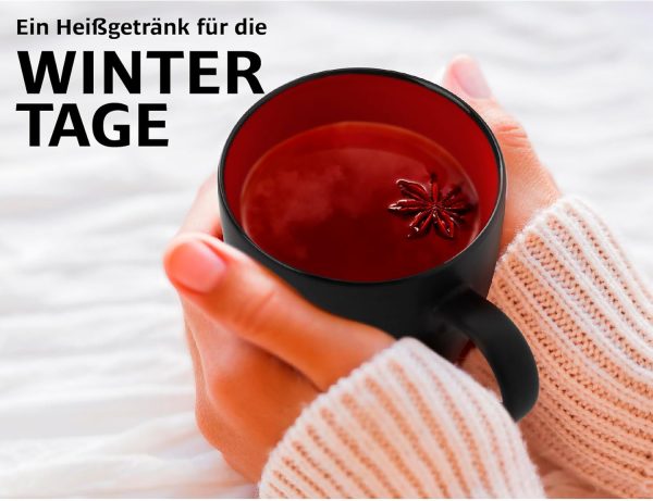 MIAMIO - 6 x 350 ml Kaffeetassen/Kaffeebecher Set - Tassen Set 6er Modern - Le Papillon Kollektion (Rot) 5