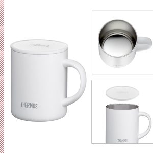 THERMOS LONGLIFE CUP 0,35l, snow white, Edelstahlbecher mit auflegbarem Deckel oder Untersetzer, Kaffeebecher Edelstahl, Campingtasse, hält Getränke länger heiss oder kalt, spülmaschinenfest, BPA-frei 8
