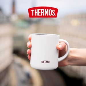 THERMOS LONGLIFE CUP 0,35l, snow white, Edelstahlbecher mit auflegbarem Deckel oder Untersetzer, Kaffeebecher Edelstahl, Campingtasse, hält Getränke länger heiss oder kalt, spülmaschinenfest, BPA-frei 16