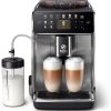 Saeco GranAroma Fully Automatic Espresso Machine, 16 Beverages, 6 User Profiles, Colored TFT Display, Metal Front, SM6585/00 29