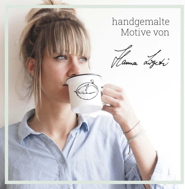 Ligarti Emaille Tasse | handveredelter Becher | Design Mug | Fischwarm 7