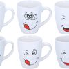 wohnen-freizeit 6tlg.Set Smile, Smily, Kaffee, Kaffeetassen, Kakao, Kakaotasse, Kaffeetasse, Kaffeebecher, Tee, Kaffeepott, 150 ml 22