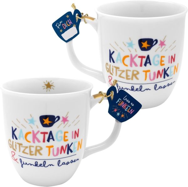 H:) PPY life Tasse mit Motiv "Funkeln lassen" | Kaffeetasse, Porzellan, 40 cl | Tasse mit Spruch, Geschenk | 47375 8