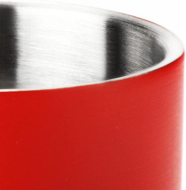 Robin Goods® 2X Edelstahl-Thermobecher mit Karabinergriff - 350 ml je Kaffeetasse - Thermo-Trinkbecher bruchsicher - doppelwandige Isolierbecher (2 Stück - blau/rot - mit Karabinergriff) 3