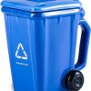 Lustiger Mülleimer Becher, Papierkorb Tasse Porzellan Kaffeetasse mit Henkel Deckel, Neuheit Mülltonne Keramikbecher, Porzellan Teetasse Wasser, Trinkbecher, Milchbecher, Geschenke Tasse, 400ML (Blau) 23